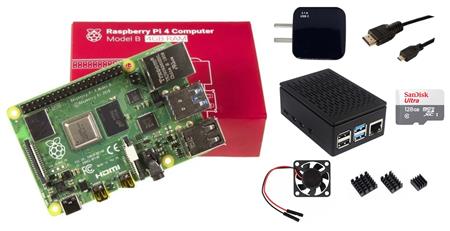 Kit Raspberry Pi 4 B 4gb Original + Fuente + Gabinete + Cooler + HDMI + Mem 128gb + Disip   RPI0117